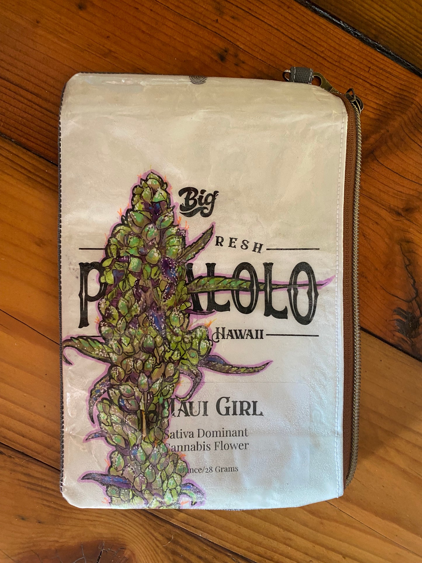 Hand Drawn Maui Girl Cannabis Art Pouch