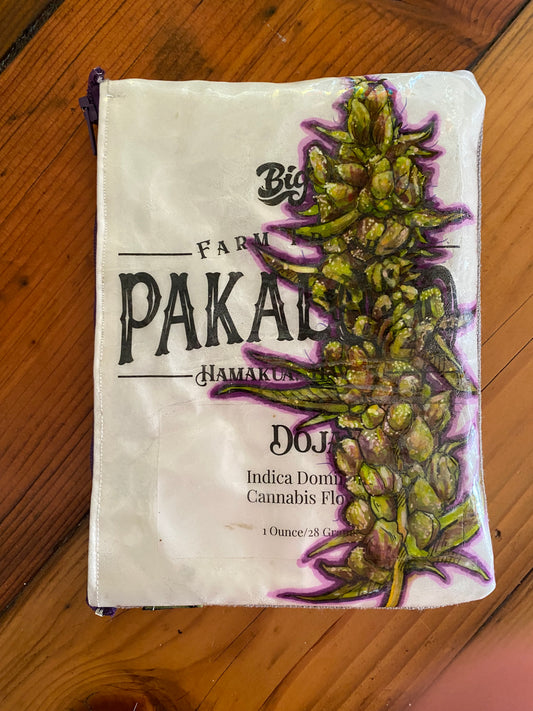 Doja Hand drawn Upcycled Cannabis pouch