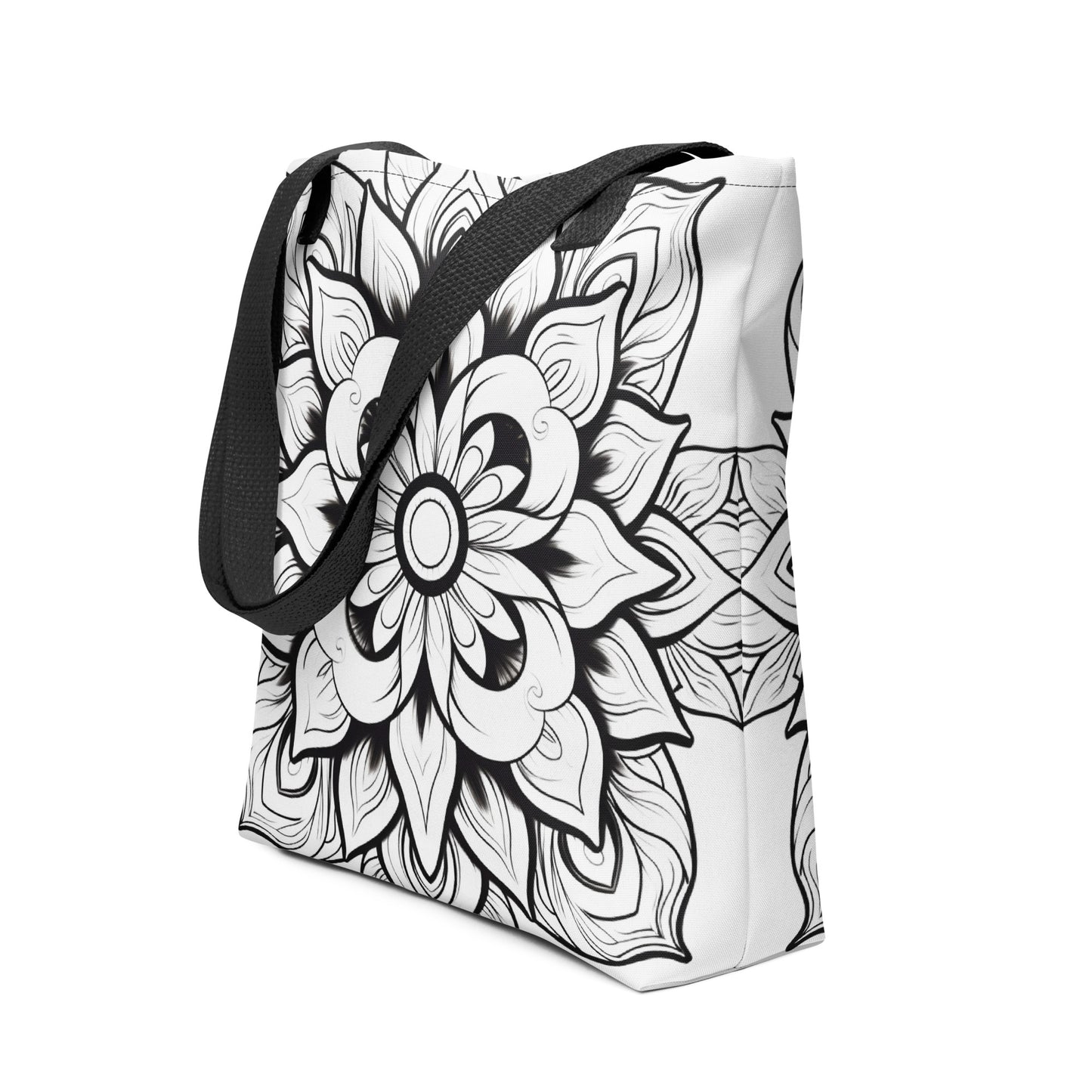 Flower Mandala Color-Me Tote bag