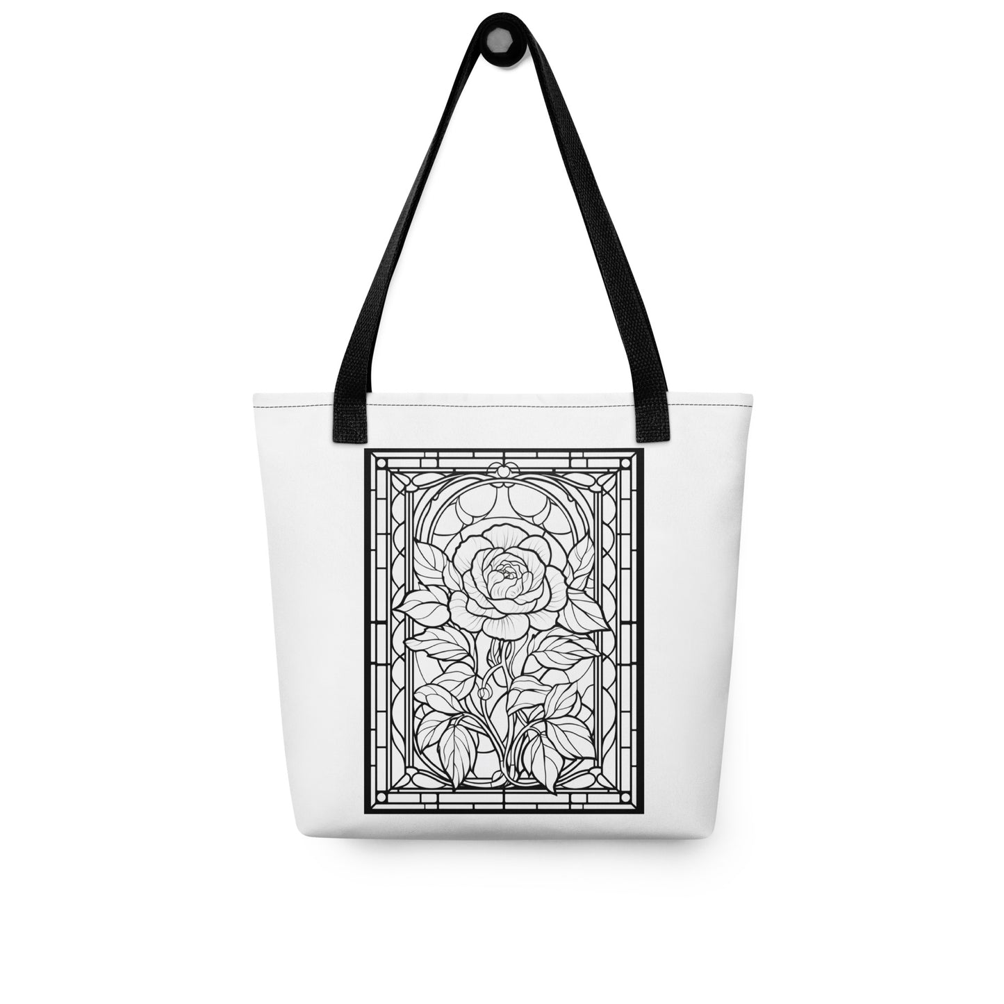 Stained Glass Rose Color-Me Tote bag