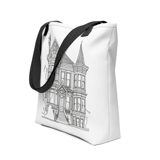 Victorian House Color-Me Tote bag