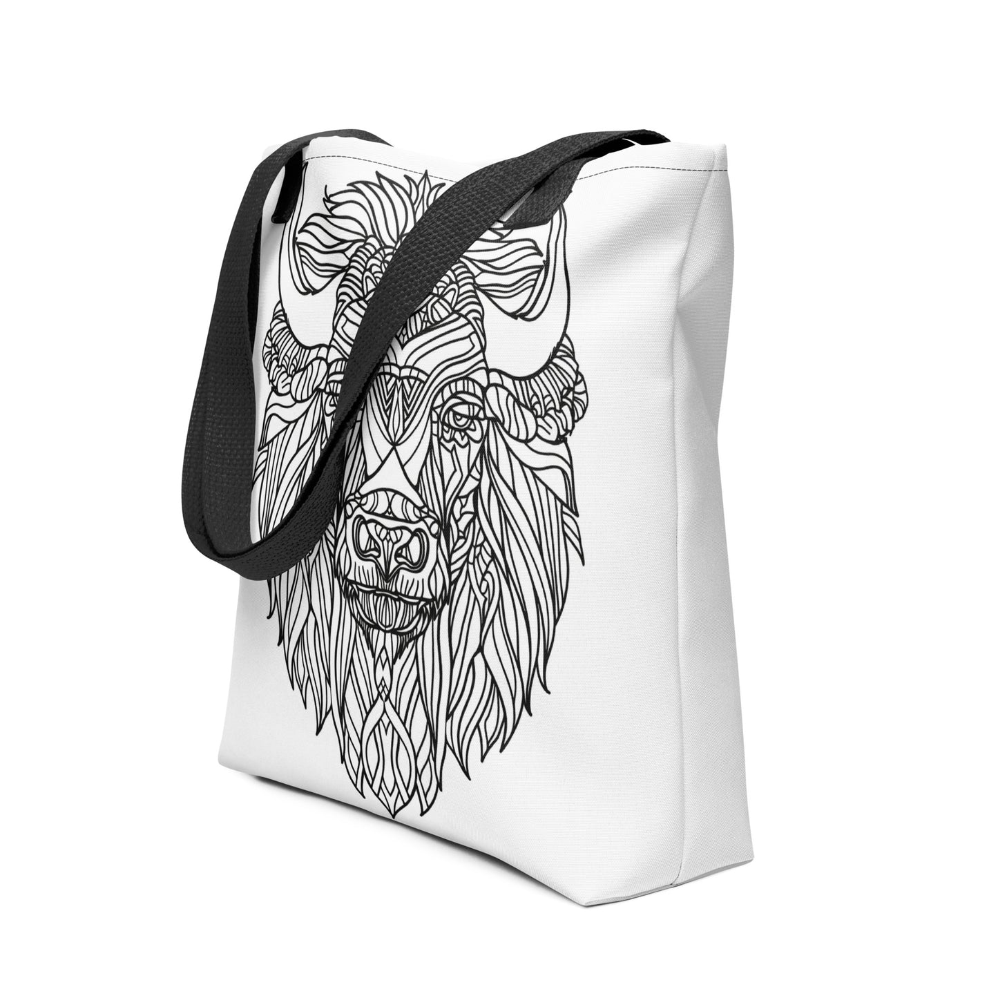 Buffalo Mandala Color-Me Tote bag