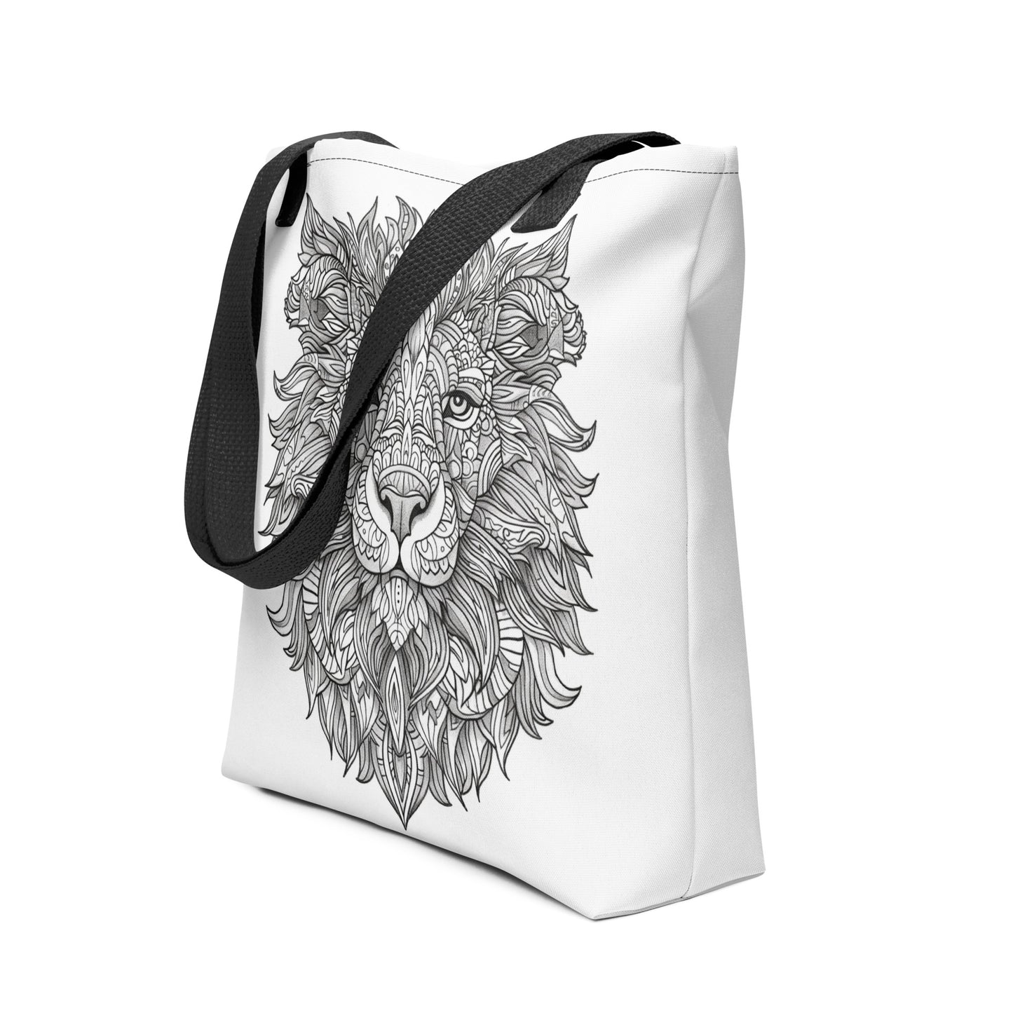 Lion Mandala Color-Me Tote bag