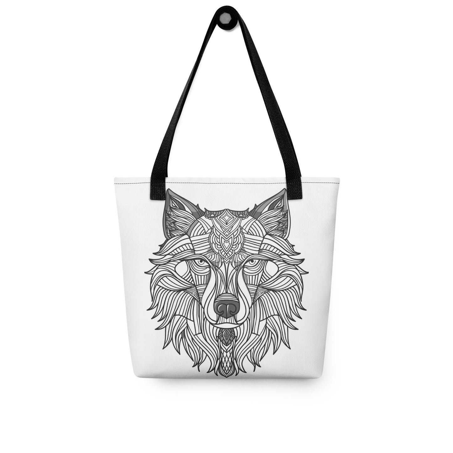 Wolf Mandala Color-Me Tote bag