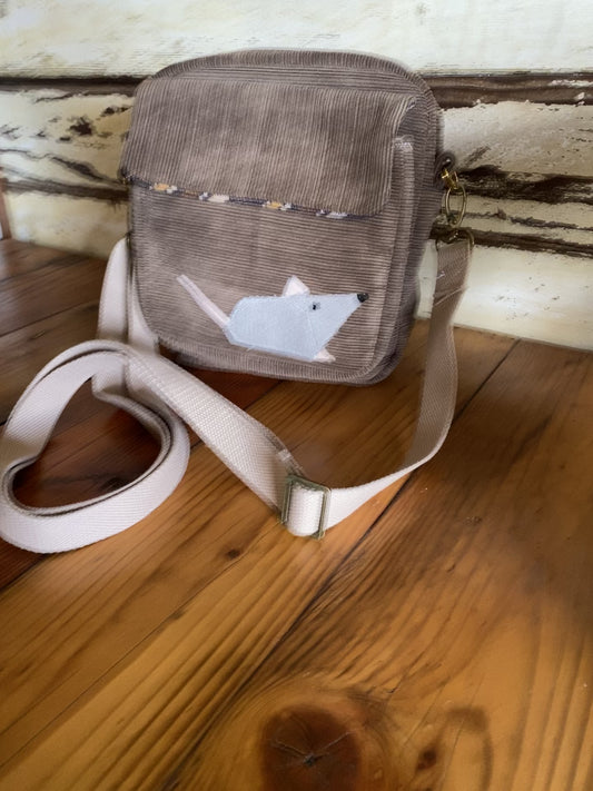 Crossbody Zipper Bag - Grey Mouse