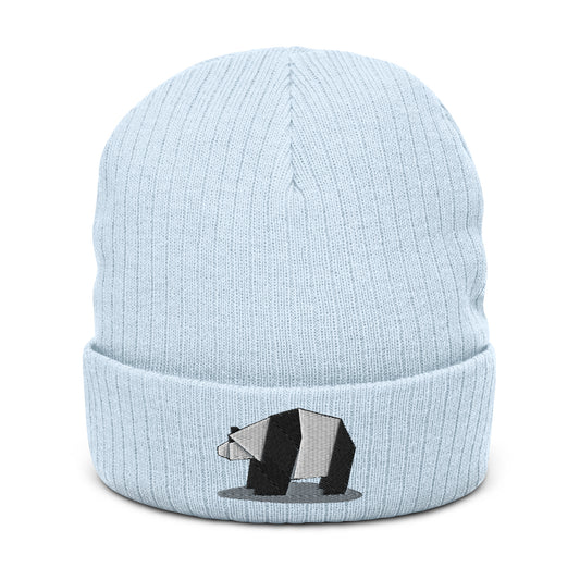 Paper Panda Ribbed knit beanie